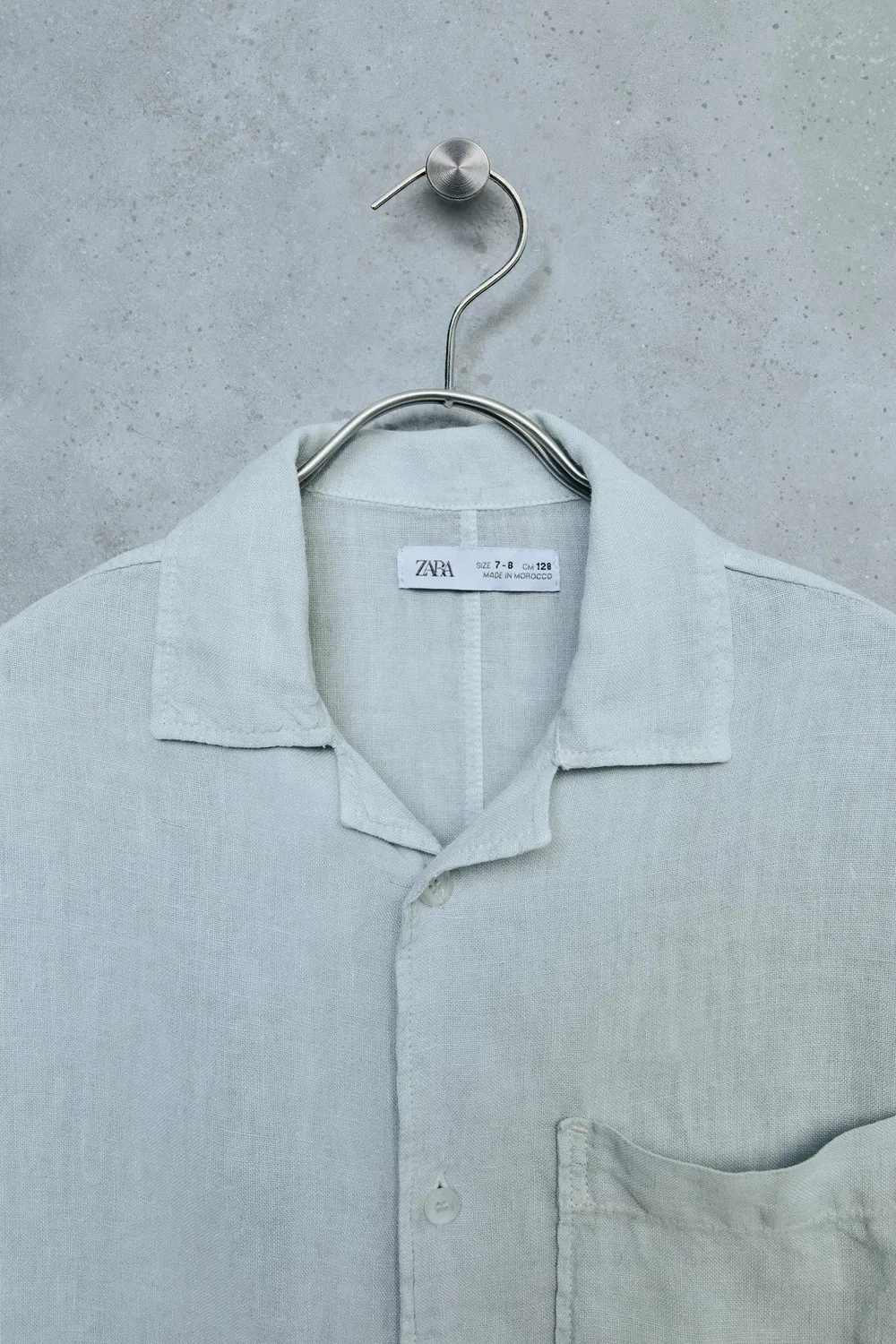 STORIESZ - Рубашка из 100% льна ZARA, Blue marl — фото 3