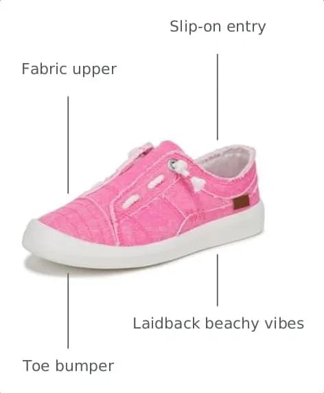 Детские кроссовки для девочек Beachside-k Blowfish Malibu, Hot Pink Twill Fabric — фото 3
