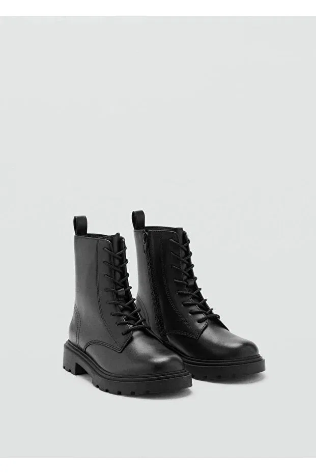 Детские ботинки для девочек шнурованные Mango Kids, Black