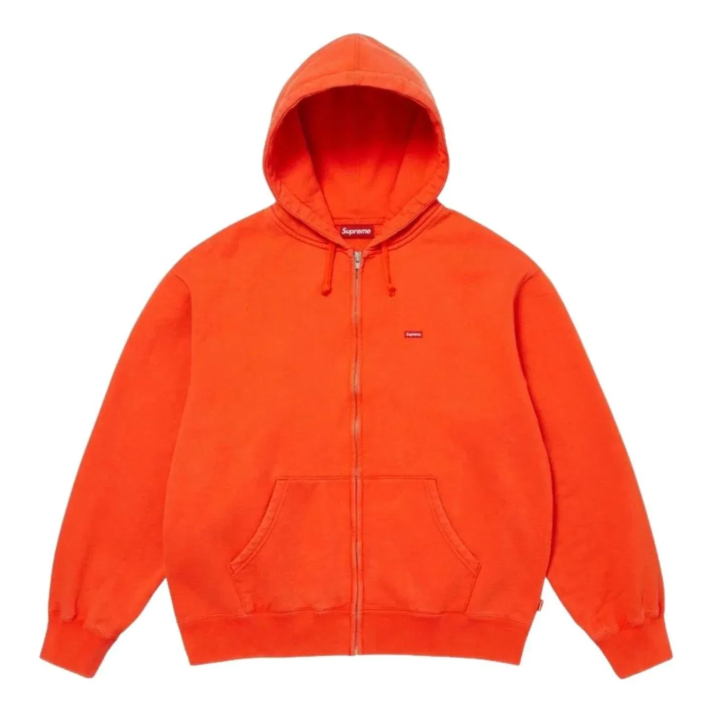 Мужское худи FW26 Small Box Zip Up Hooded Sweatshirt 'Orange' Supreme, оранжевый