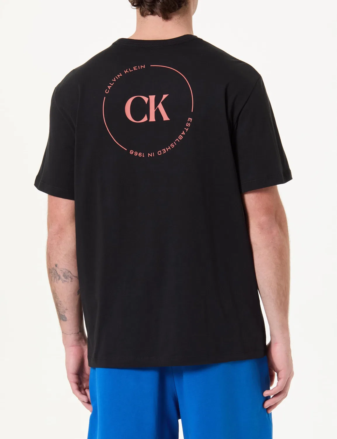 Мужская футболка с принтом Lv04RF801G Calvin Klein, Black — фото 3