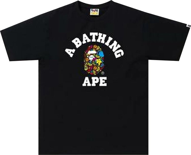 

Футболка BAPE Milo Banana Pool College T-Shirt 'Black', черный
