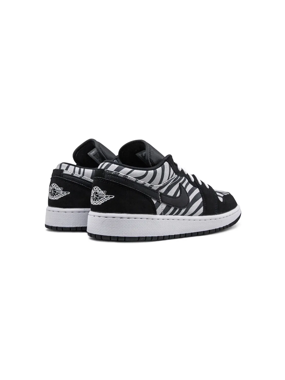 Кроссовки Air Jordan 1 Low Zebra, черный — фото 4