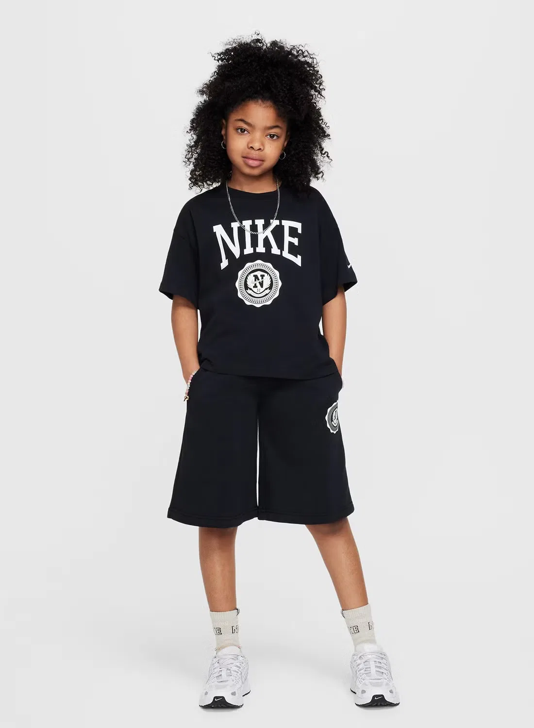 Шорты с принтом звезды Nike, черный — фото 4
