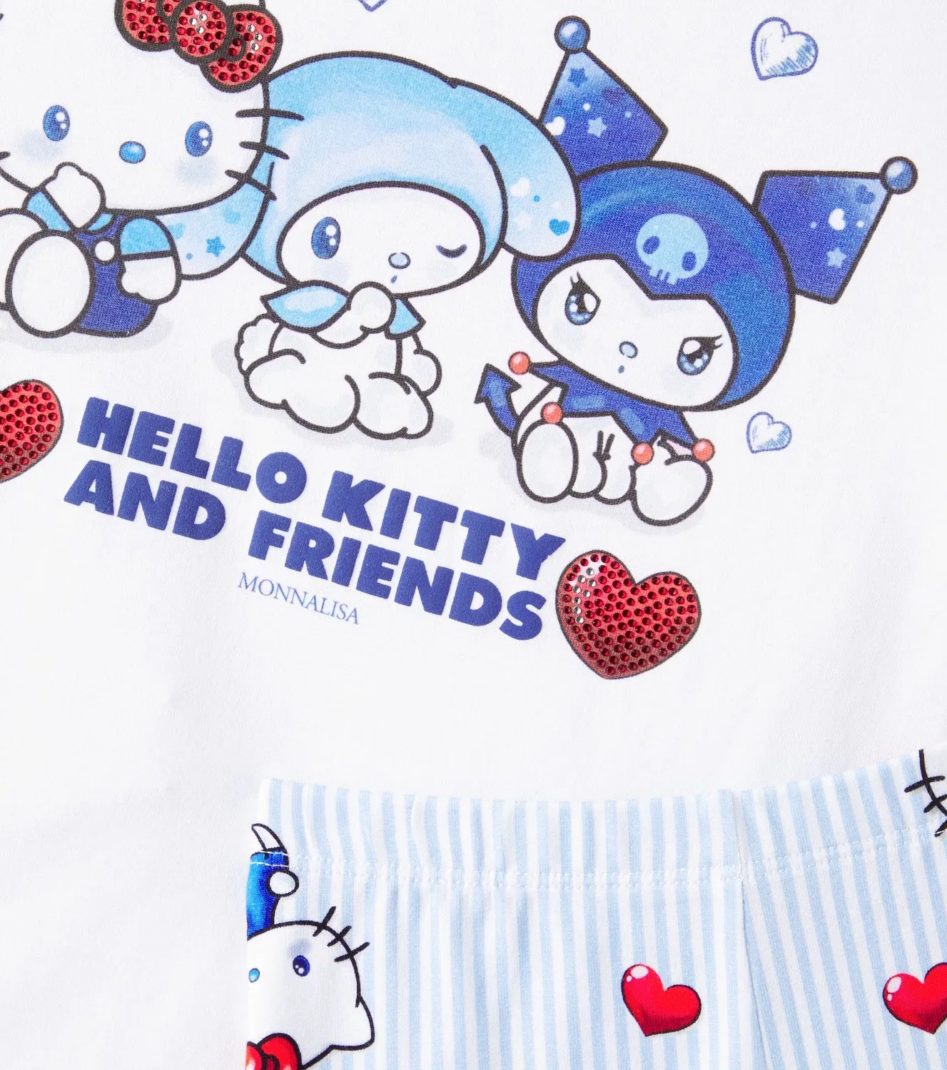 Комплект из футболки и леггинсов Hello Kitty Monnalisa, белый — фото 3