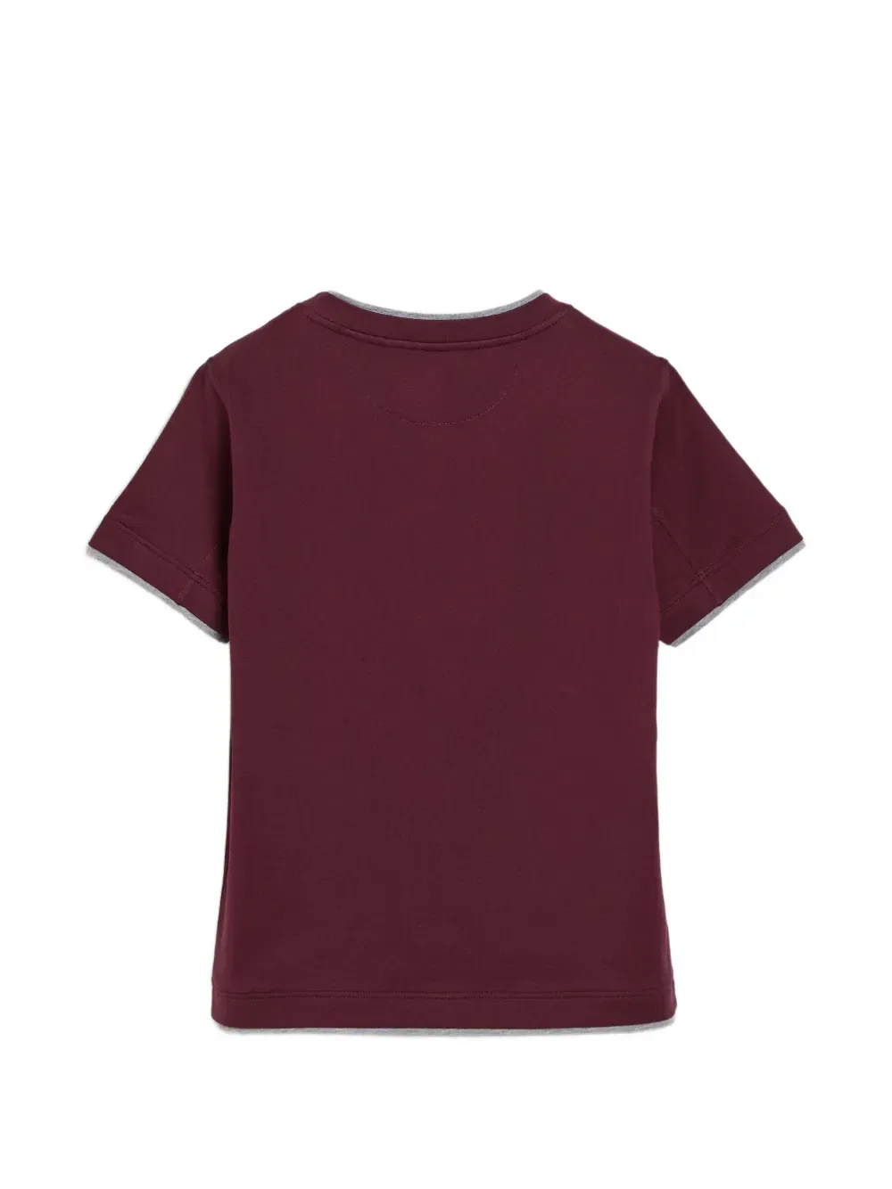 Футболка из джерси с искусственным слоем Brunello Cucinelli Kids, красный — фото 2