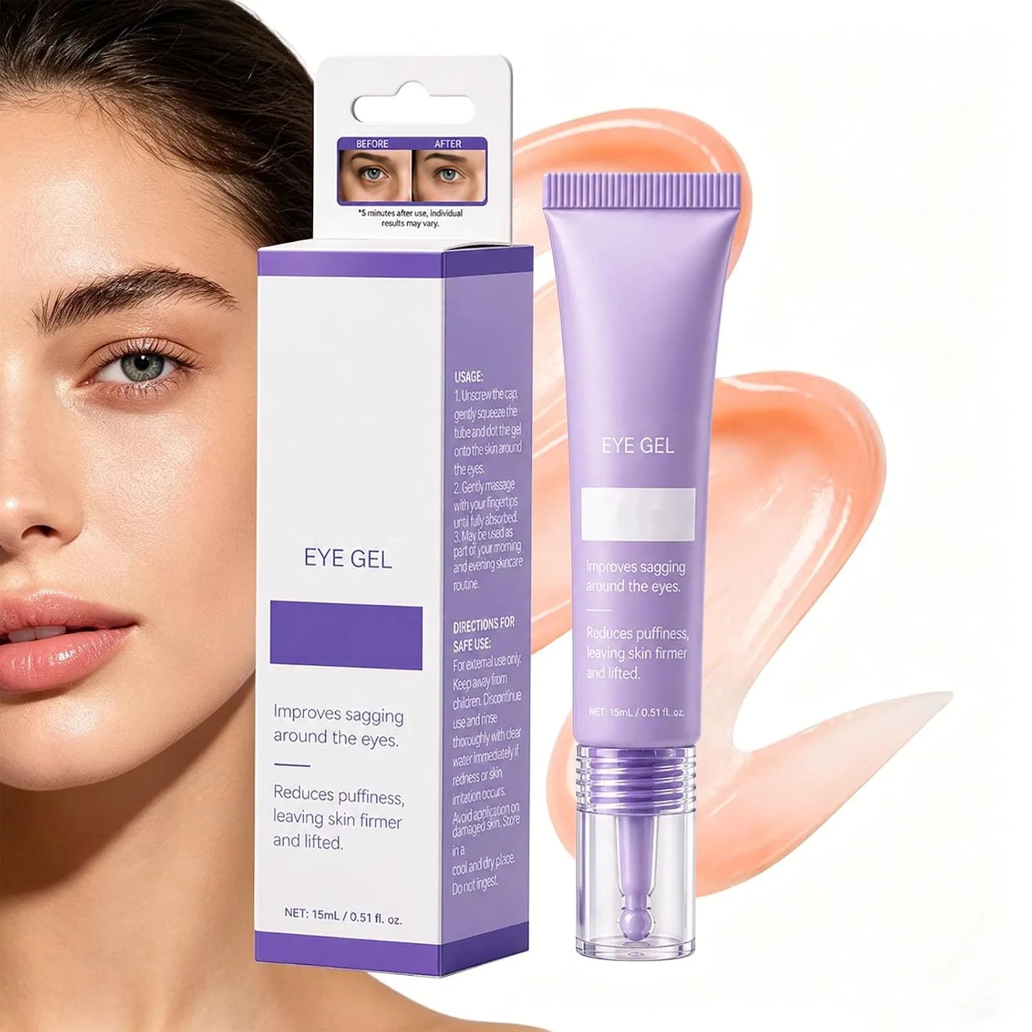 Eye Firming Cream 15ml, Augencreme Gel, NourishNur, 2 шт — фото 4