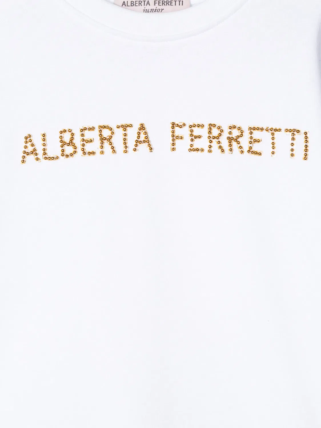 Хлопковый свитшот с логотипом Alberta Ferretti, белый — фото 2