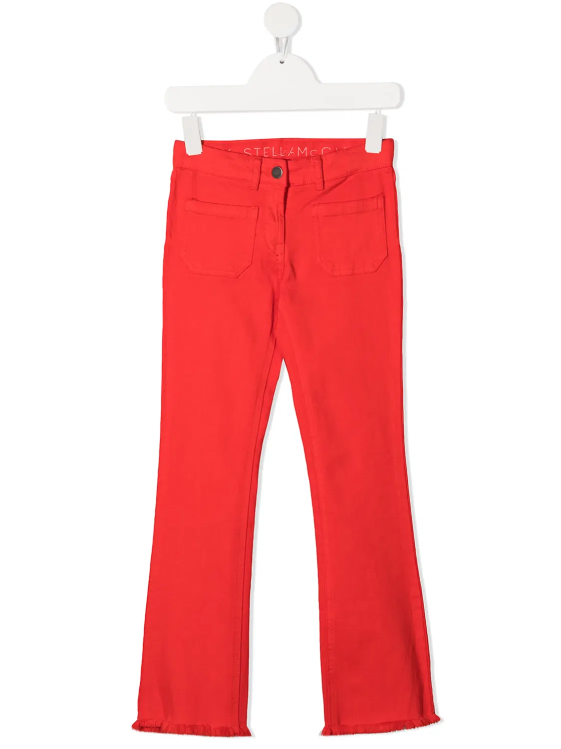 Джинсы slim-fit из денима Stella McCartney, красный