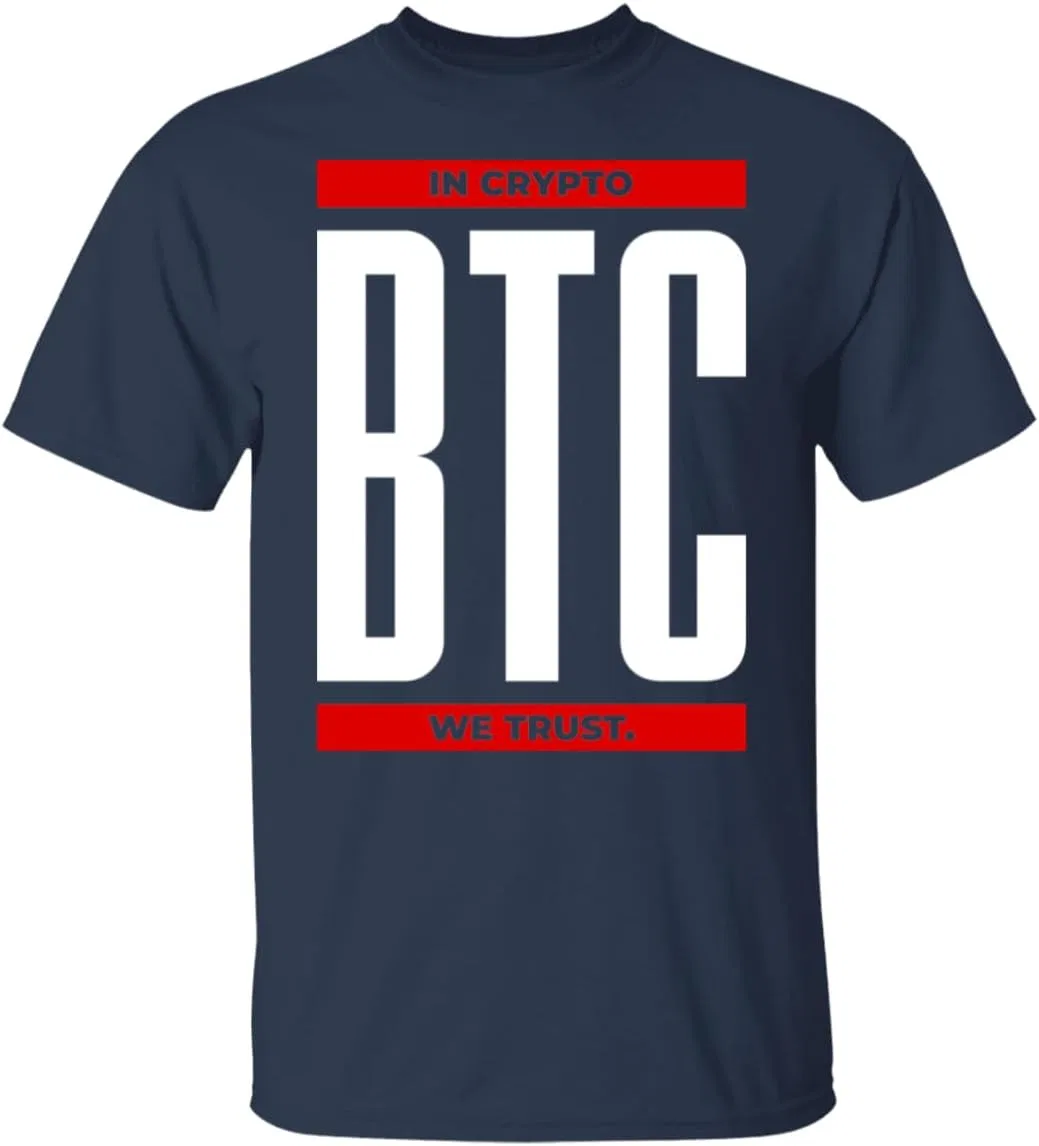 Мужская футболка с принтом Bitcoin Generic, Maroon — фото 3