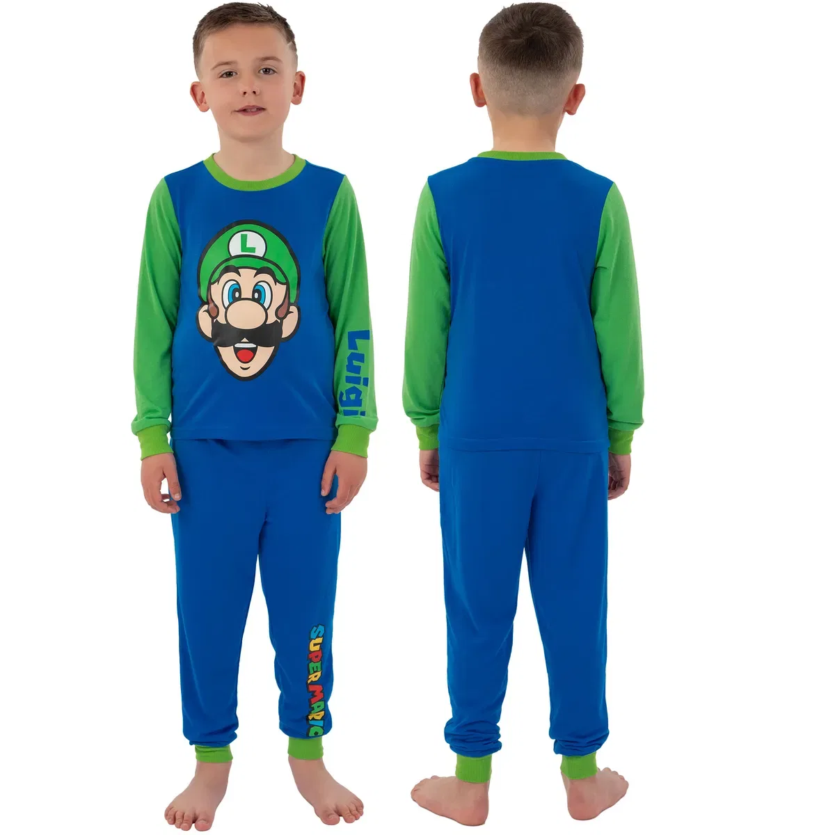 Комплект пижам с длинным рукавом из 2 предметов Super Mario, Blue — фото 4