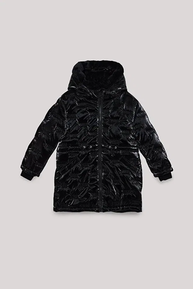 Детское пальто для девочек с длинным рукавом Tyess, Black