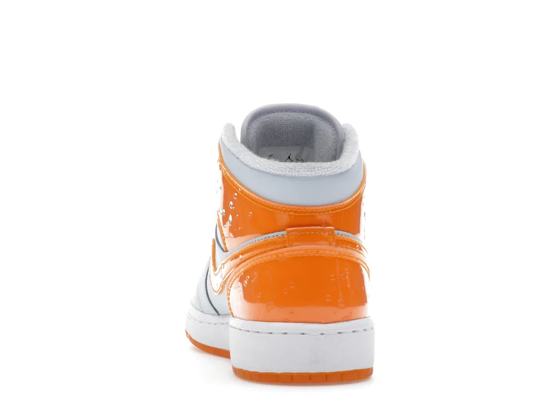 Детские кроссовки Lifestyle с принтом Gatorade Pack Jordan 1 Mid SE, Football Grey/Pine Green/White/Orange Peel — фото 4
