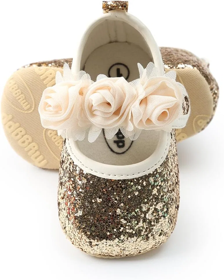 Детские туфли Мэри Джейн для девочек HsdsBebe, Gold — фото 2