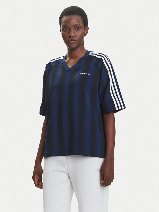 Футболка oversize Linear Adidas, темно-синий