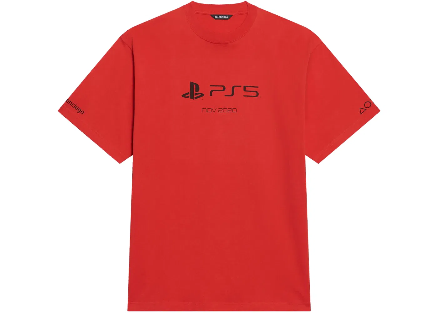 Мужская футболка с принтом Balenciaga x PlayStation Boxy T-shirt Balenciaga, Red
