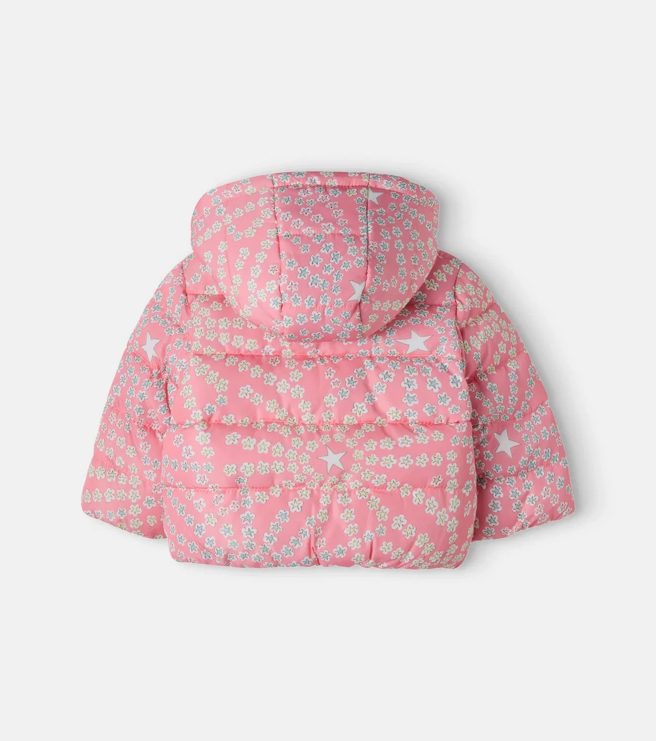 Детская куртка-пуховик с принтом Stella Mccartney Kids, розовый — фото 3