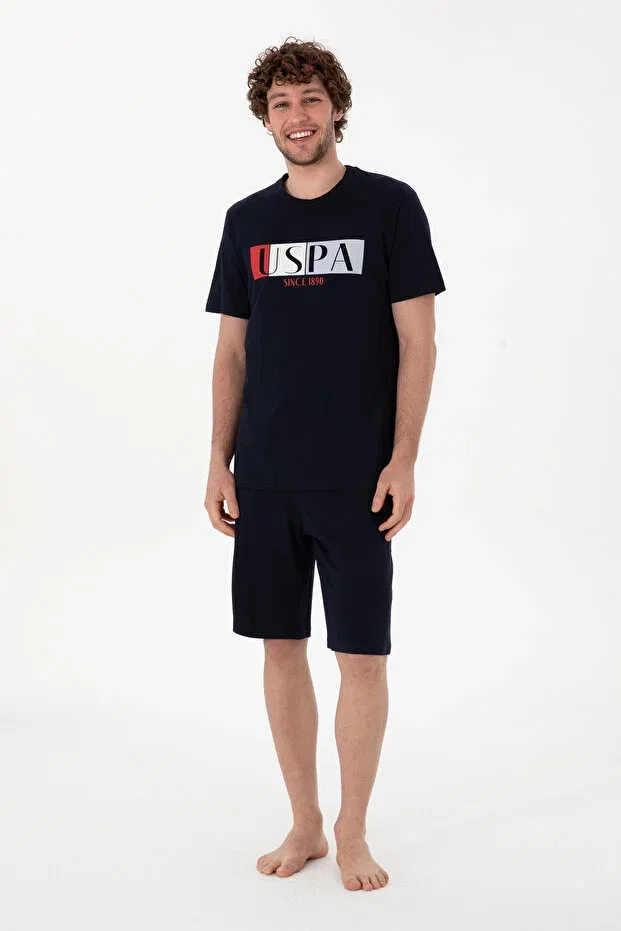 Мужской комплект пижам с коротким рукавом U.S. Polo Assn., Navy Blue