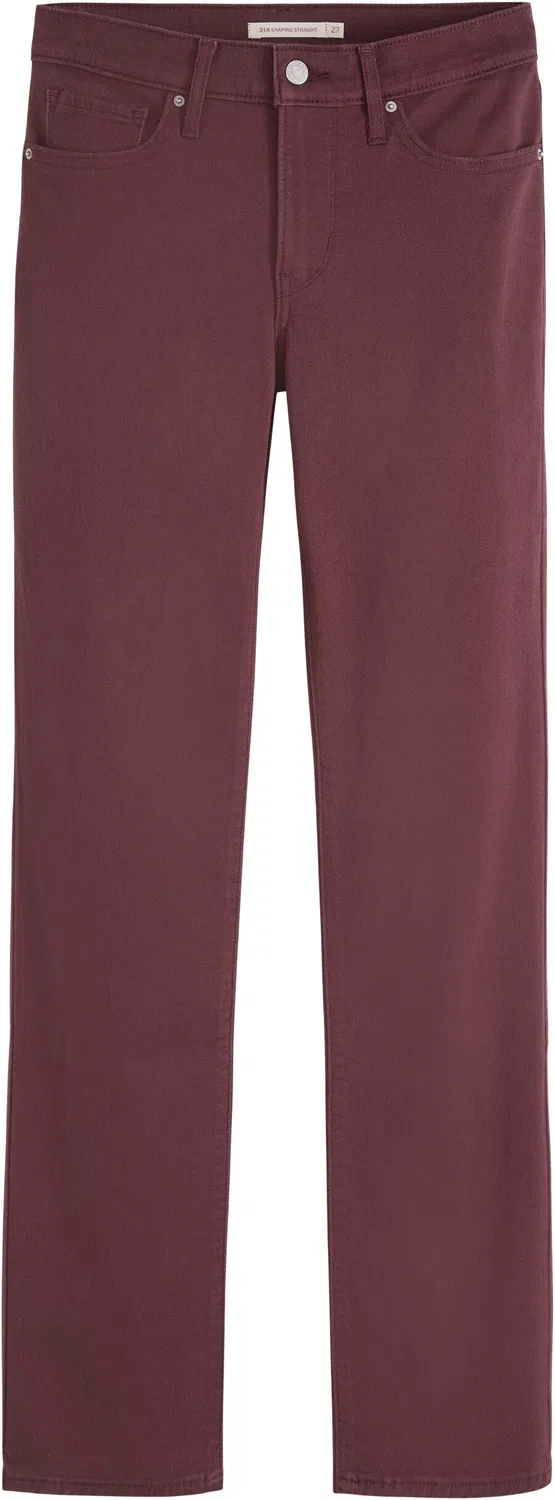 Джинсы LEVI'S Slim fit '314' бордового цвета — фото 2