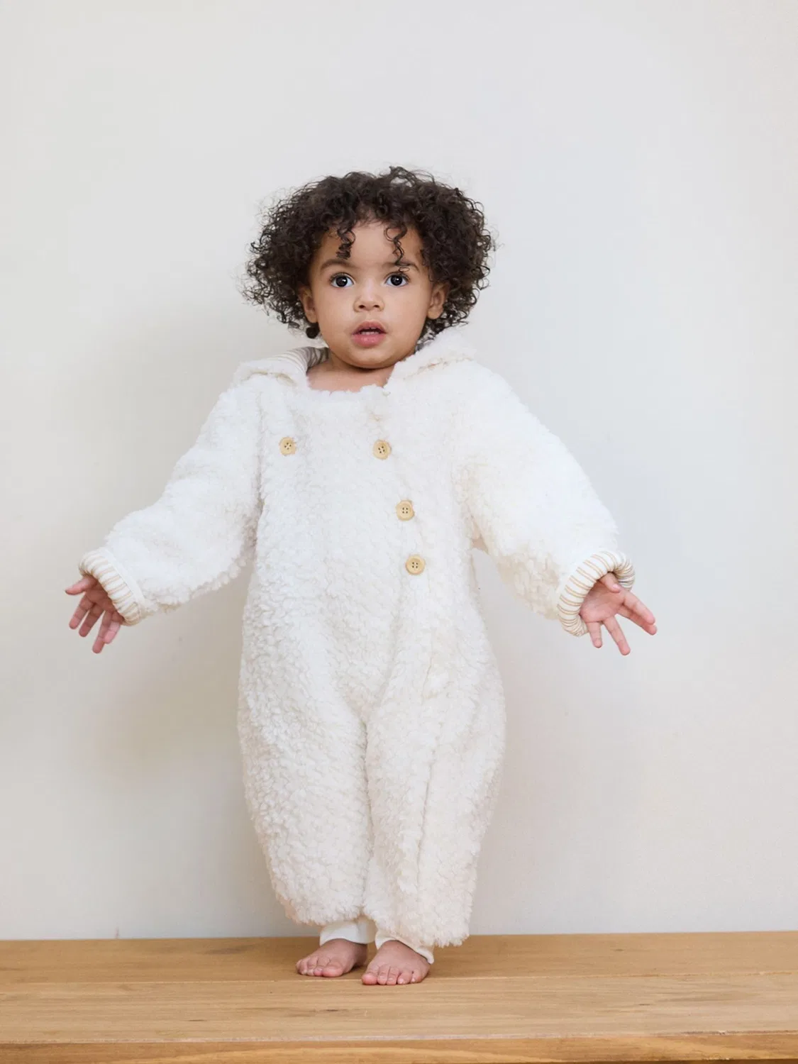Комбинезон Chunky Sherpa Fleece The Little Tailor, кремовый