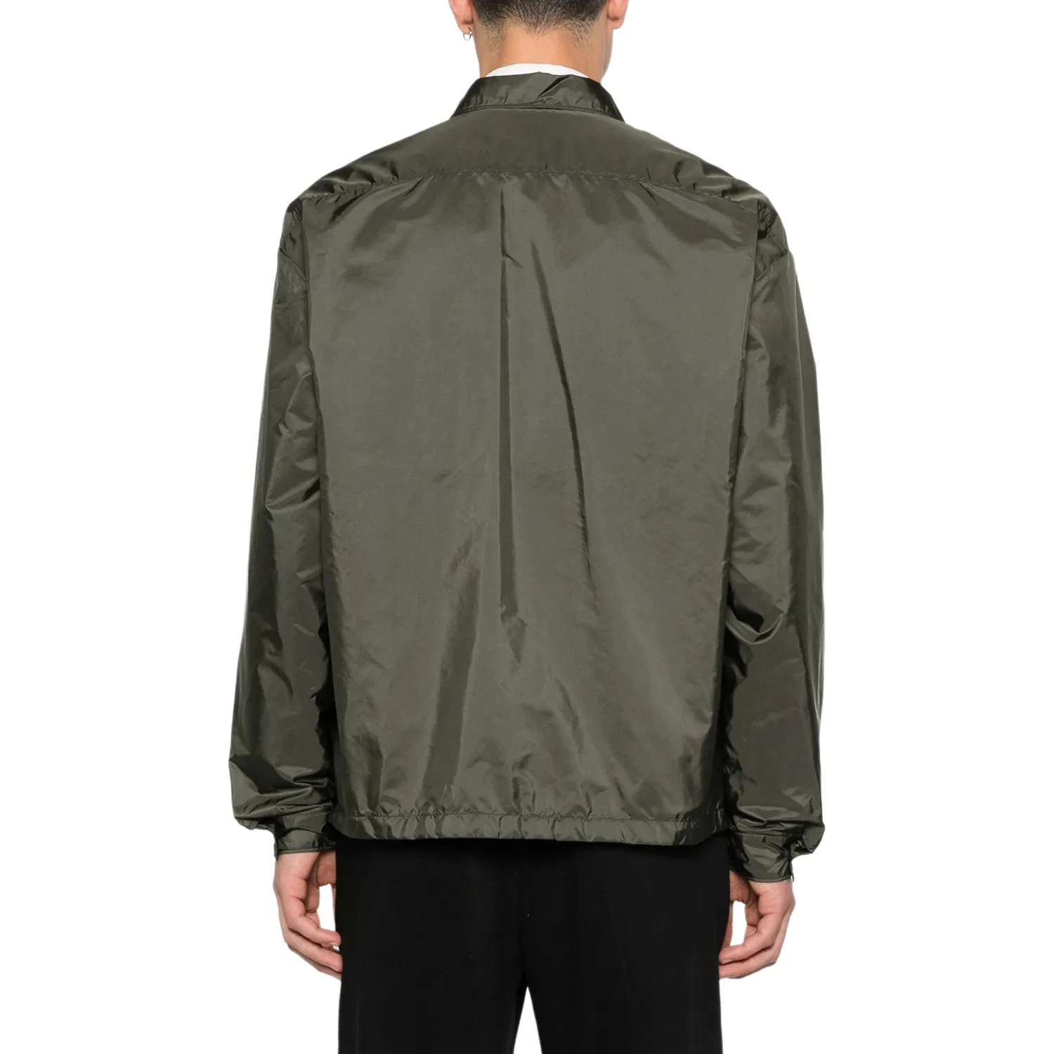 Мужская куртка с молнией Triangle-Logo PRADA, Green — фото 4