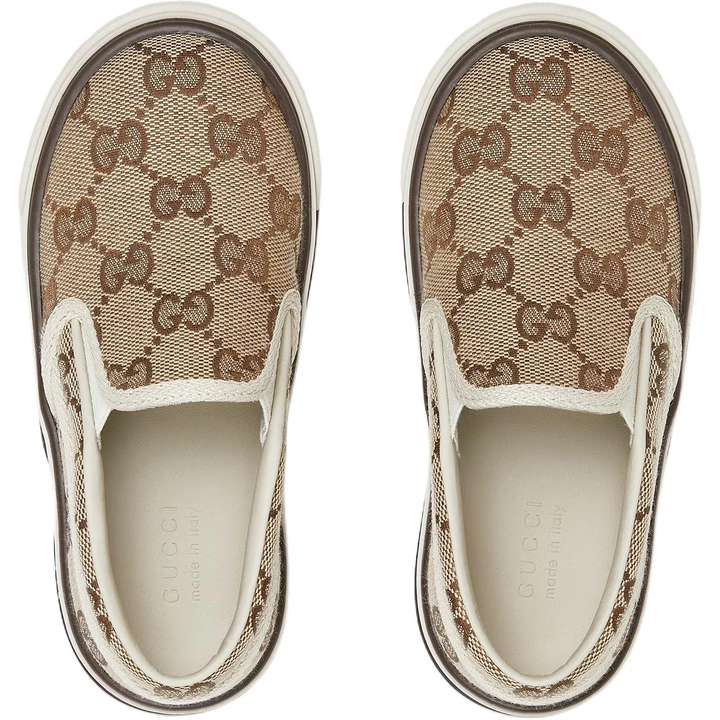 Детские кеды из GG-канвы с принтом GUCCI — фото 4