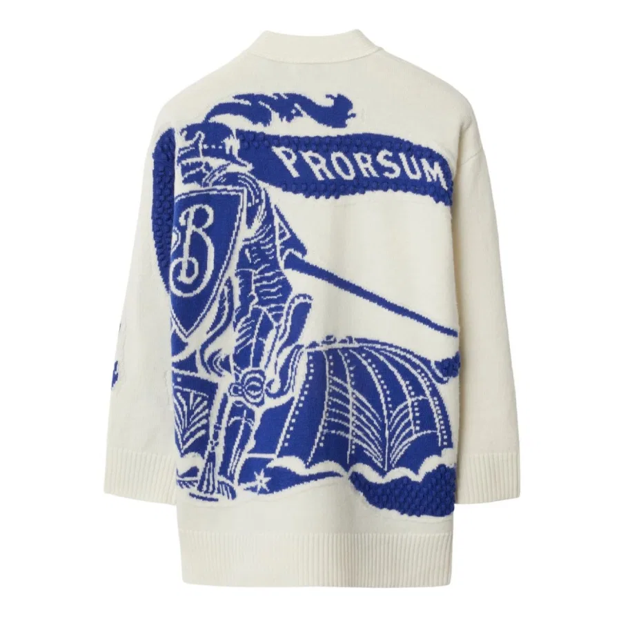 Кардиган с интарсией Equestrian Knight Burberry, Knight Ip Pattern — фото 2