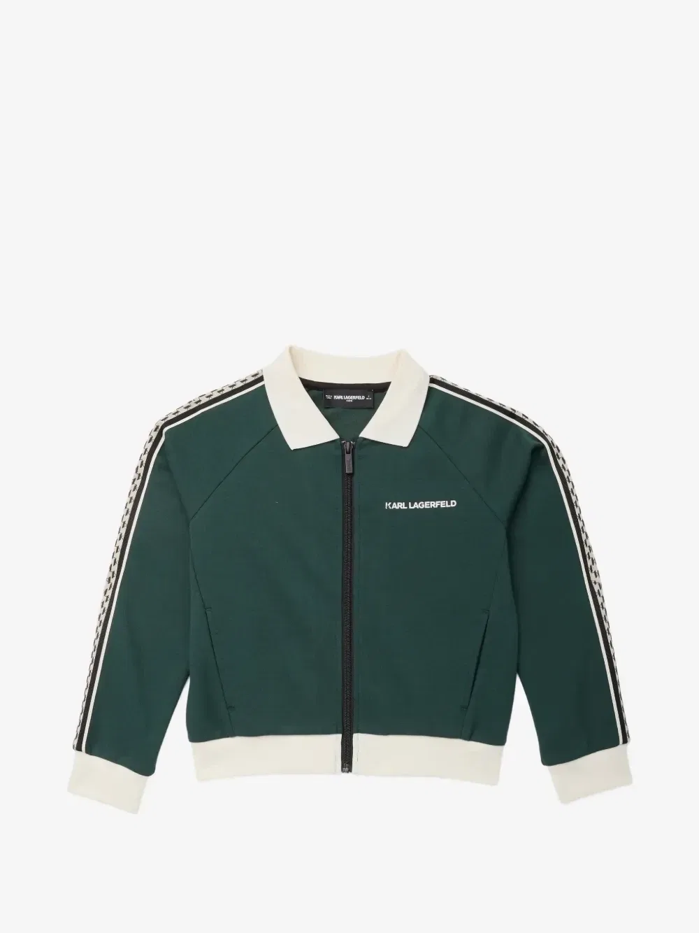 Свитер с логотипом Karl Lagerfeld Kids, зеленый