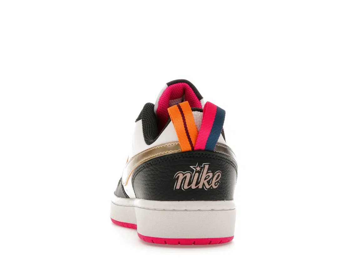 Детские кроссовки Lifestyle Nike Court Borough Low 2, Summit White/Off Noir/Pink Prime/Metallic Pewter — фото 4