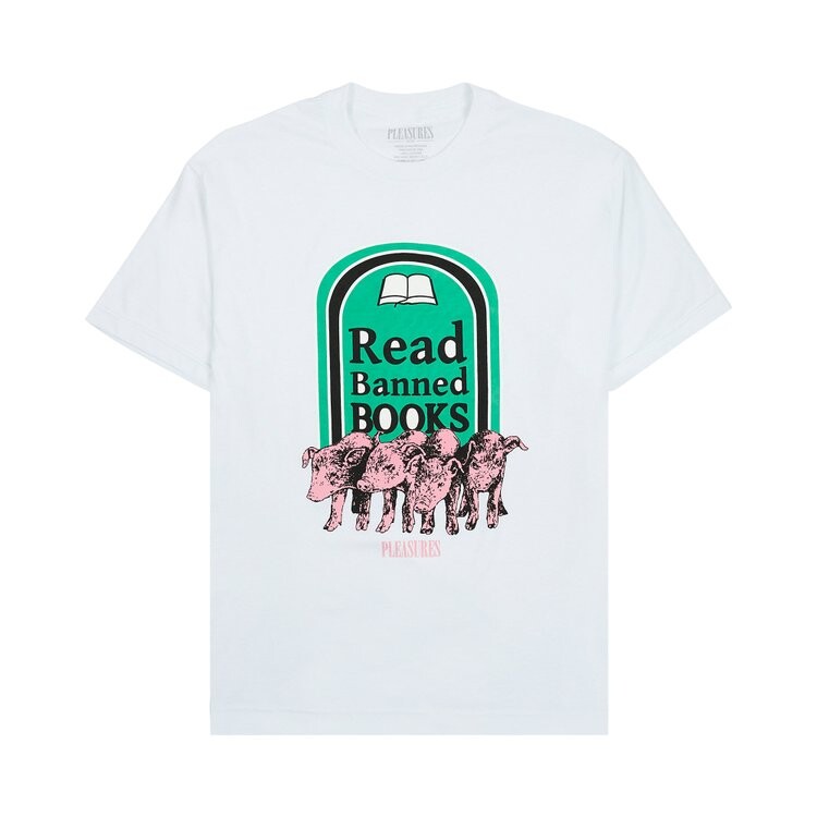 

Футболка Pleasures Banned Books T-Shirt 'White', белый