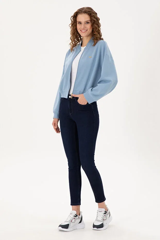 Женские свитшот с длинным рукавом U.S. Polo Assn., Light Blue — фото 4