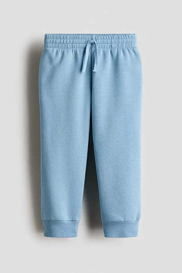 Детские брюки для девочек из футера Jogger pants with feather inside H&M, Dusty Blue