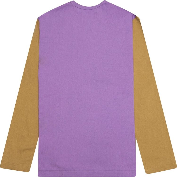 Футболка Comme des Garçons PLAY Bi-Colour T-Shirt 'Purple/Olive', фиолетовый — фото 3