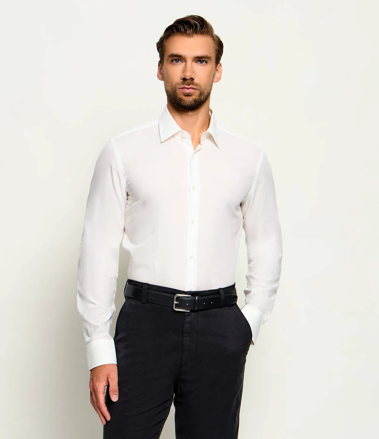 Рубашка с длинным рукавом H-Hank-K-C1-261 Boss, Bianco