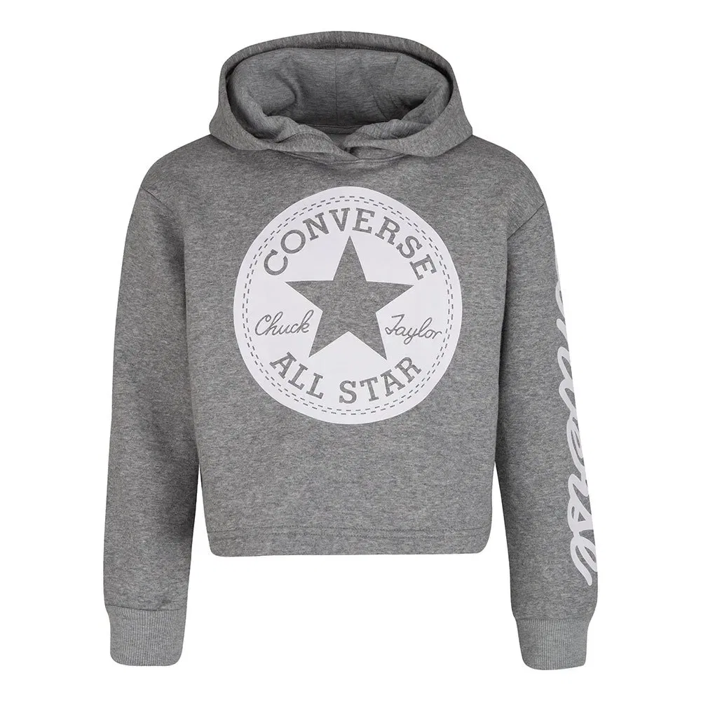 Худи Converse Kids Chuck Patch Crop, серый