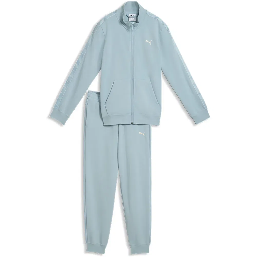 Детский спортивный костюм из футера с полной застежкой-молнией Puma Ess Tape, Blue