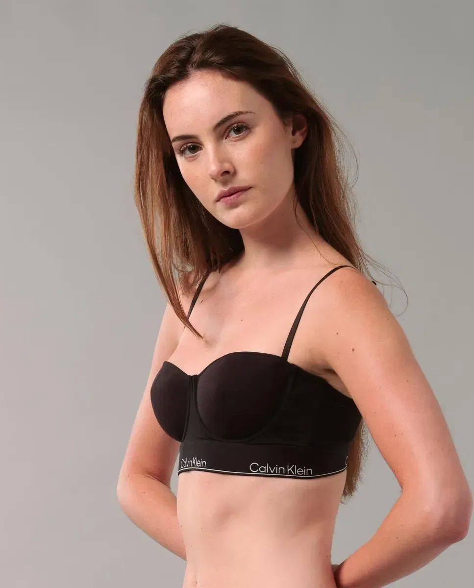 Женский бюстгальтер балконет с формованными чашками Calvin Klein, Negro — фото 4