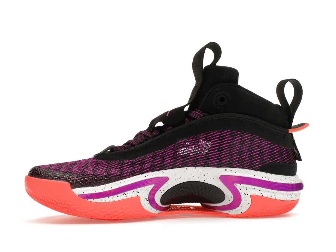 Детские кроссовки для баскетбола Jordan 36 Jordan, Black/Hyper Violet-White-Bright Mango — фото 3