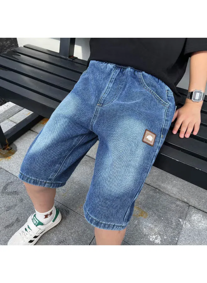 Шорты свободного кроя для мальчиков джинсовые Jeanswest, синий — фото 2
