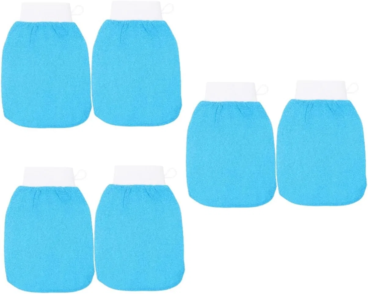 Эксфолирующие перчатки, набор из 6 шт, Minkissy, 20x15x3 см, Blue