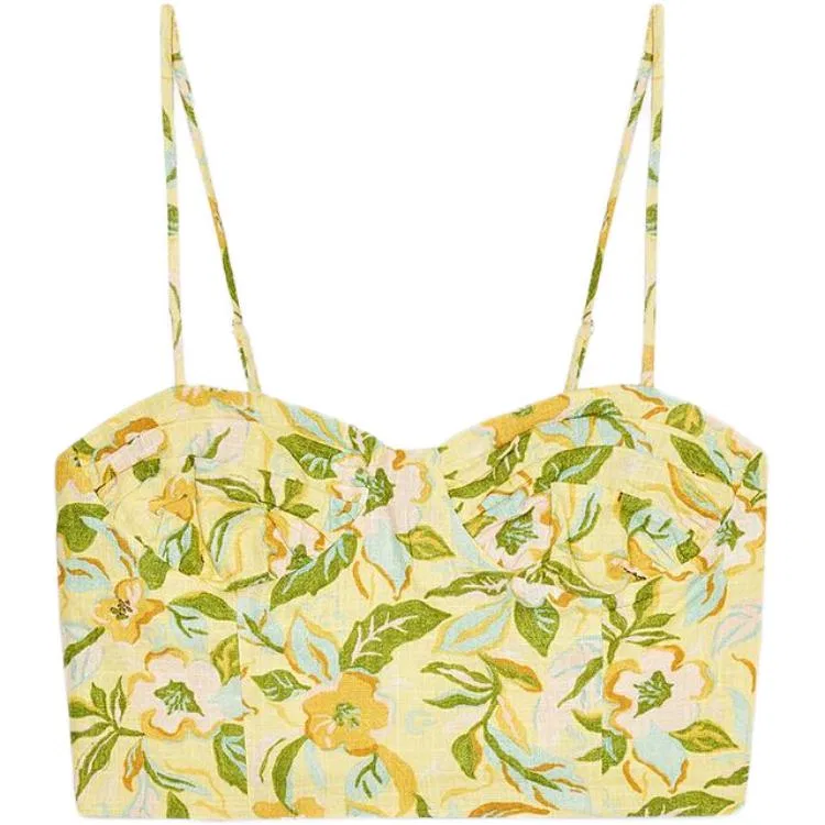 Женская майка на бретелях ZARA, Yellow