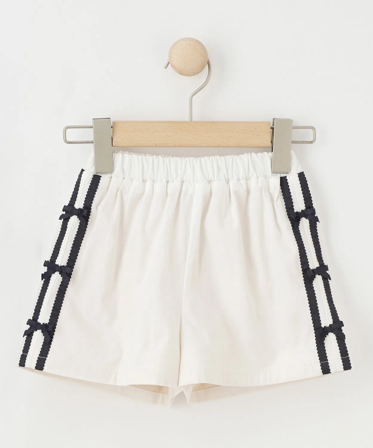 Детские шорты с боковой линией и лентой SHOO・LA・RUE, Off White