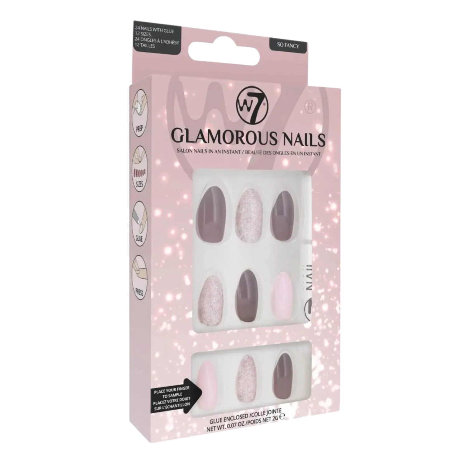 

W7 Glamorous Nails накладные ногти So Fancy, 24 шт/уп