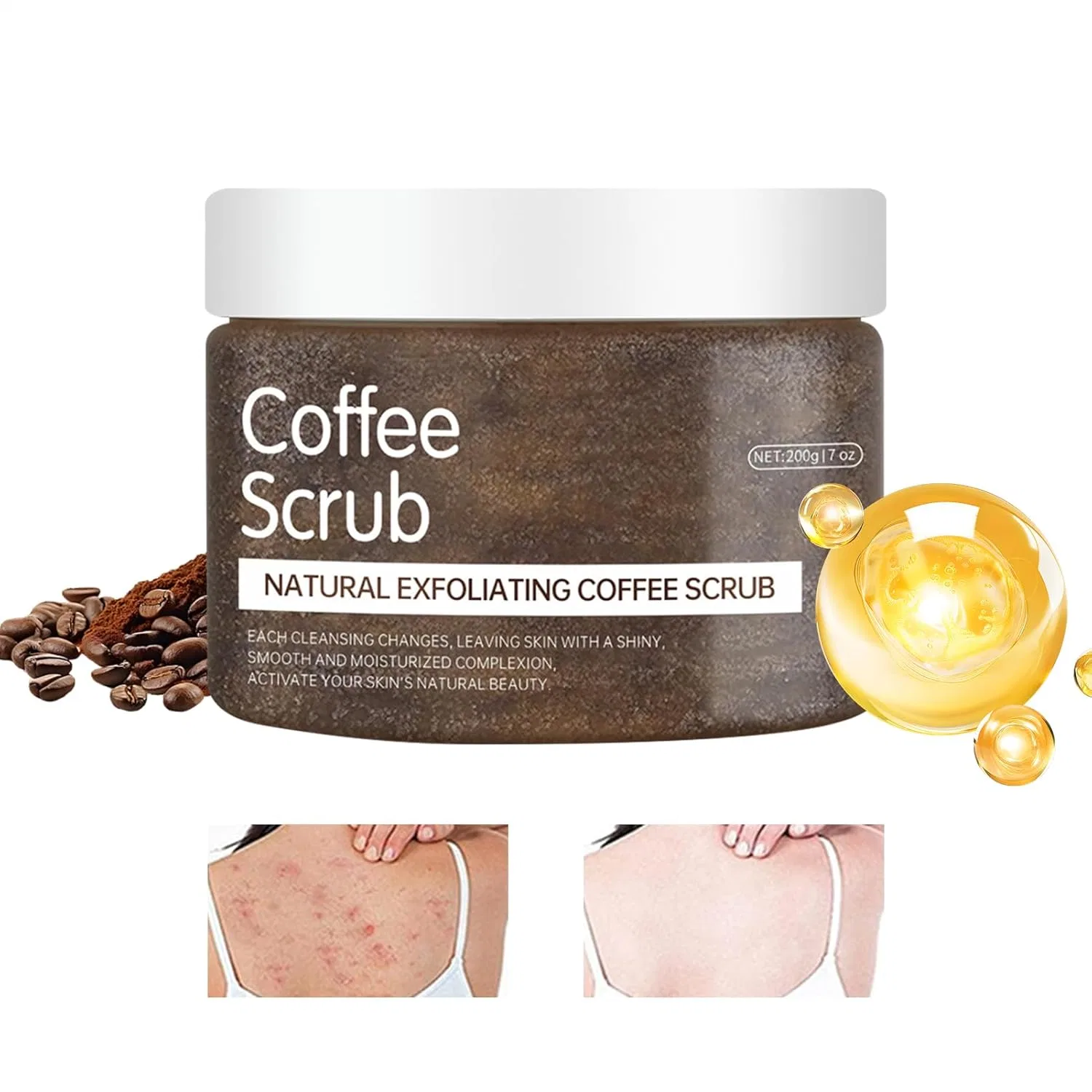 Скраб для тела с морской солью, Generisch, 200 г, Coffee