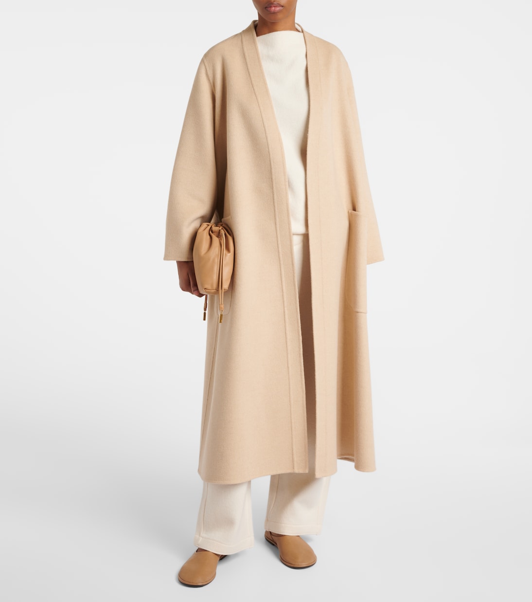 Широкие брюки Arca из кашемира и шерсти Max Mara, белый — фото 2
