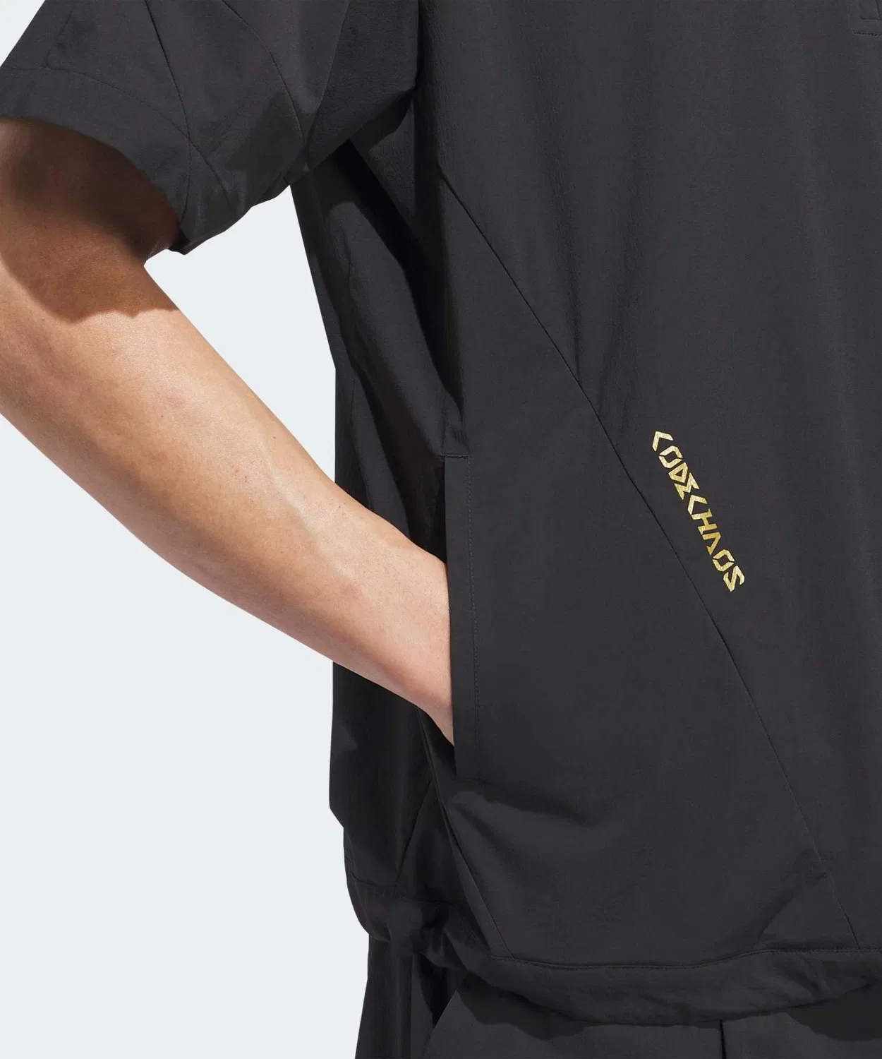 Мужская куртка-парка с капюшоном, короткий рукав, модель Code Chaos, Adidas, Black — фото 4