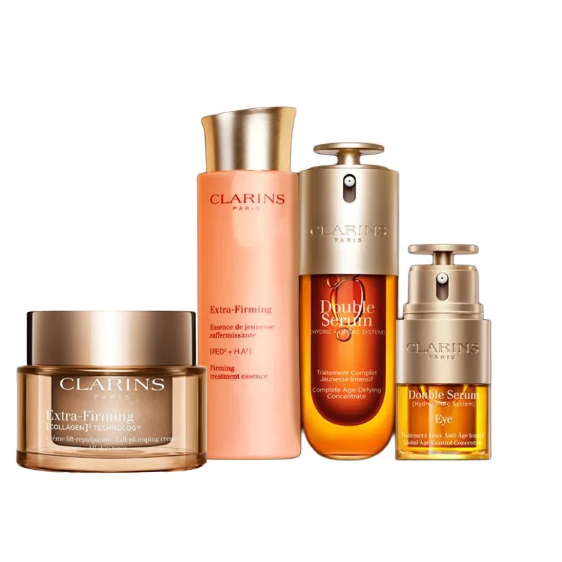 Набор косметики для ухода за кожей Double-Extracted Serums, CLARINS, 50 мл+20 мл+200 мл+50 мл