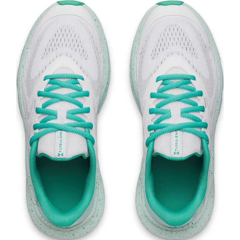 Детские беговые кроссовки Charged+ Turbulence 3 Under Armour, White/Mint/Silver — фото 3
