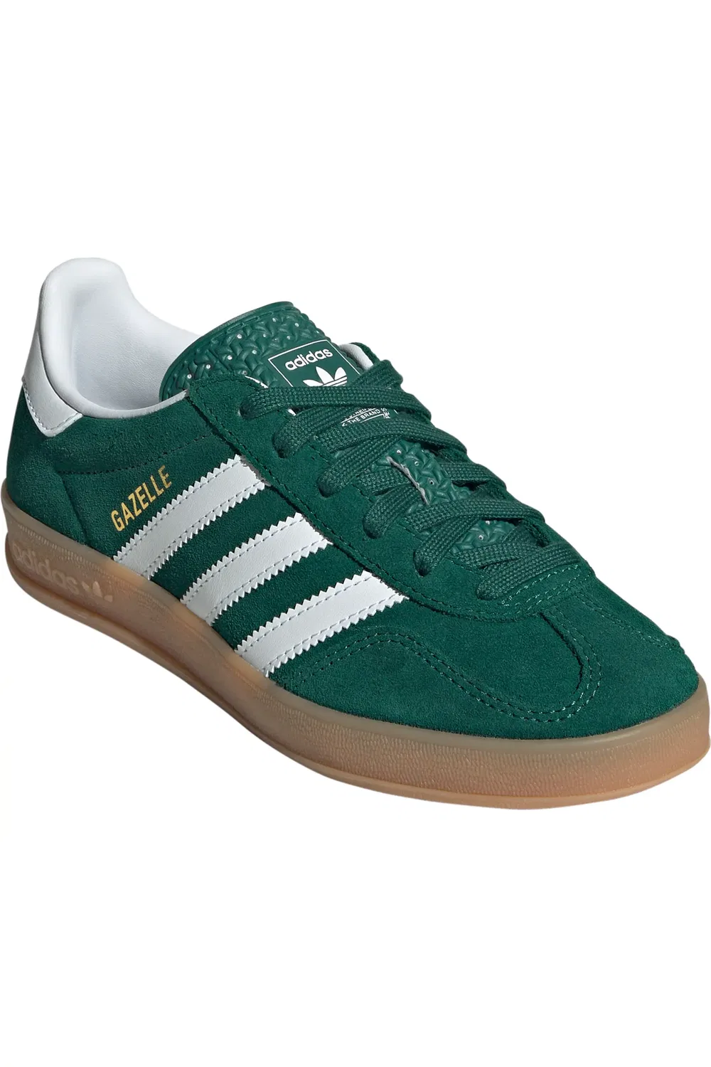 Кроссовки детские повседневные Gazelle Indoor adidas, Green/White/Gum