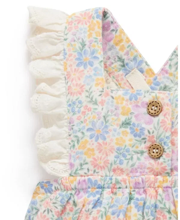 Детский ромпер для девочек хлопковый без рукавов Isabella Print Purebaby, Isabella Print — фото 2